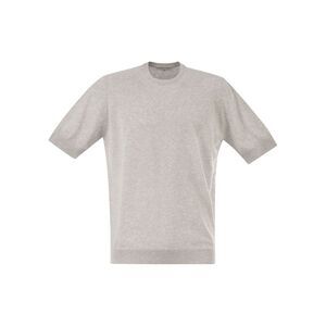Pt Torino Men Cotton Knit T-Shirt With Ribbed Finishes
